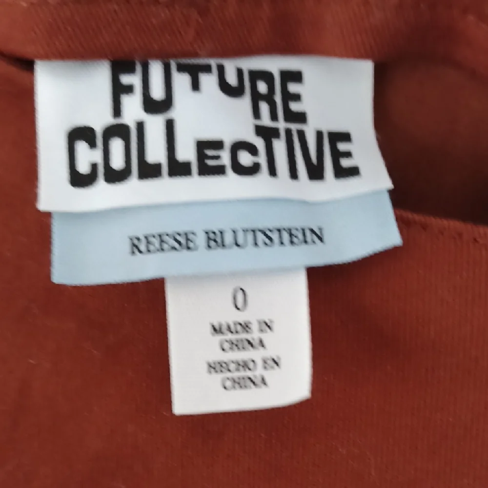 NWOT Rust Red Future Collective Pants By Reese Blutstein Size 0 - Picture 2 of 8